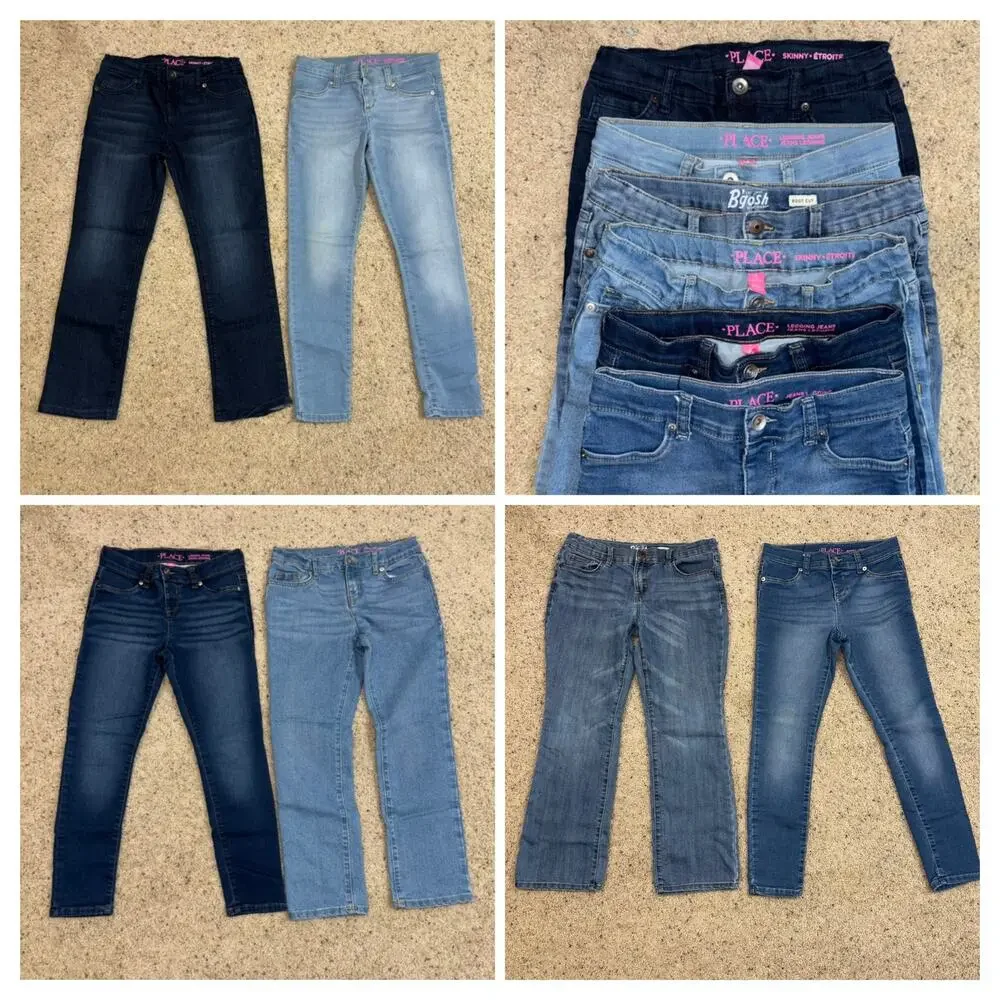 Lot of 6 - Girls Jeans Size 8 Plus - Children’s Place - Oshkosh